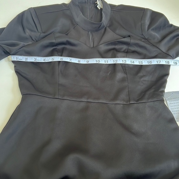 NWT ADELYN RAE Long Sleeve Mockneck  Cutout Black Mini Dress - Picture 7 of 9